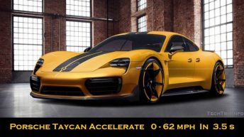 porsche taycan accelerate 0 - 62 mph in 3.5 seconds #TechTrixInfo